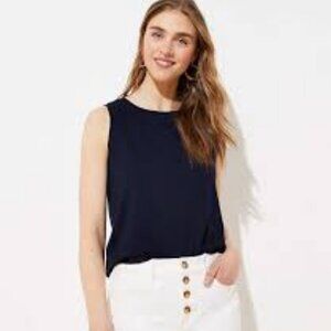 LOFT-Cropped Halter Tank Top